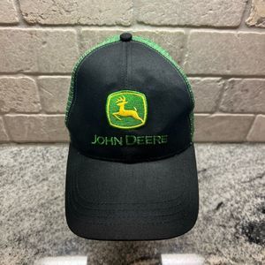 John Deere Black Trucker Hat